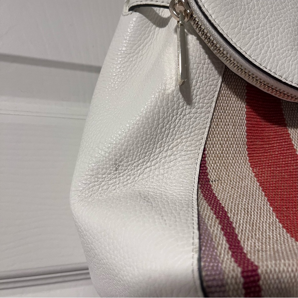 Kate Spade White and Multicolor Striped Backpack - Picture 3 of 7